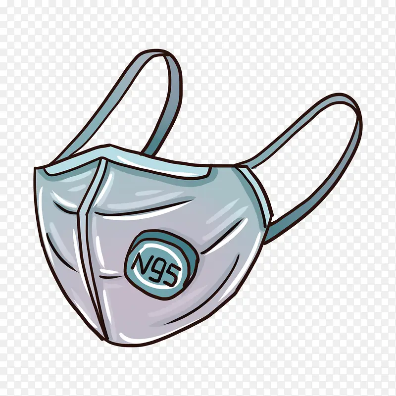 疫情手绘口罩N95口罩新型冠状病毒