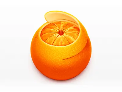 剥皮的橘子