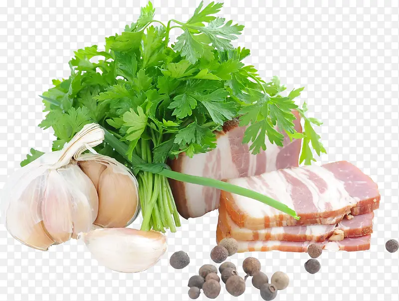 肉蒜芹菜透明背景PNG图片