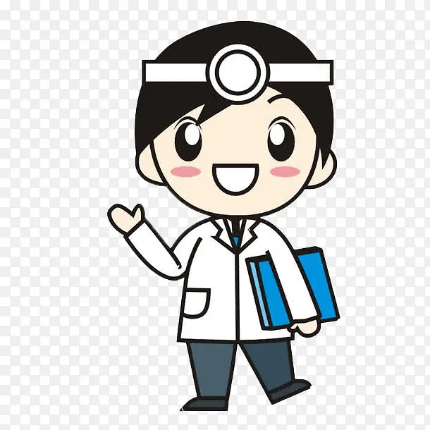 医生护士抗疫卡通医生小人物