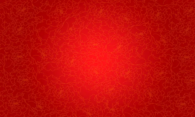 红色牡丹花纹底背景素材