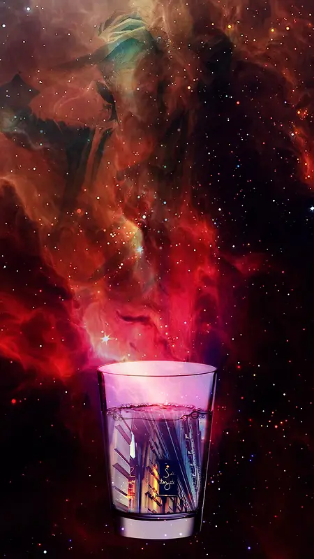 梦幻星空和杯子