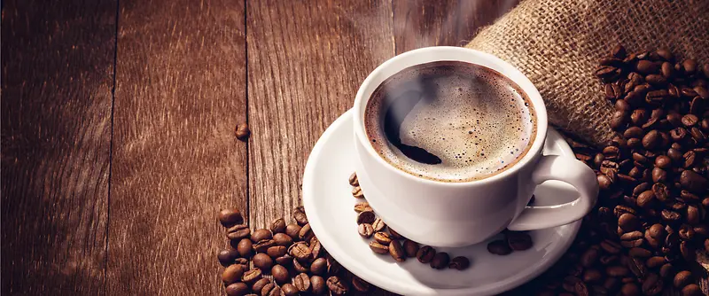 美味的咖啡和咖啡豆高清图片