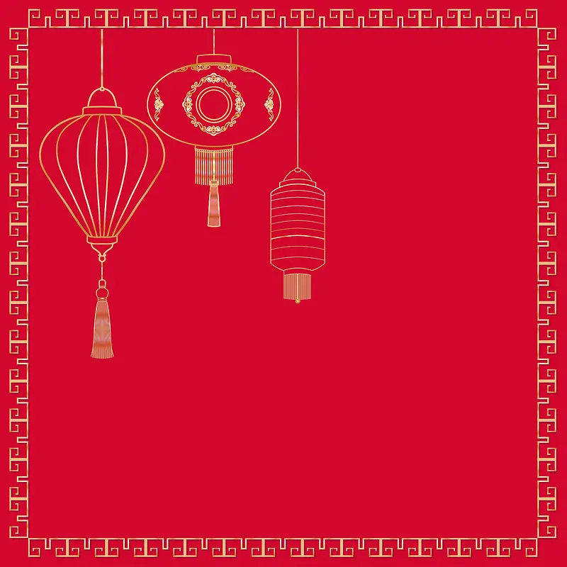 红色灯笼热气球背景图