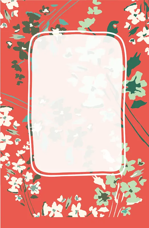 中国风日式樱花边框海报背景