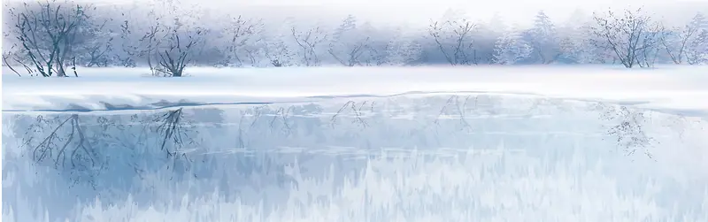 手绘冬季美景