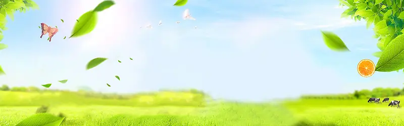 绿色原生态背景素材海报