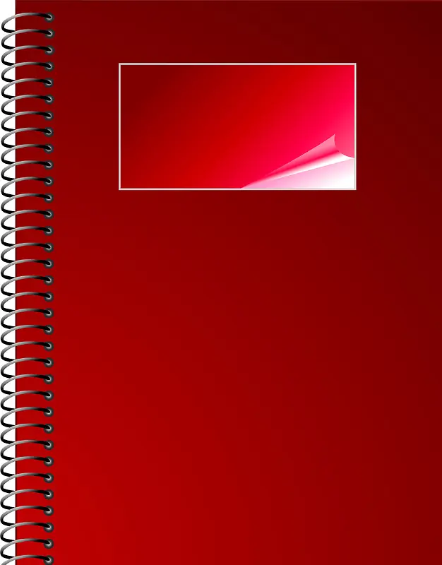 红色笔记本书本纸质封面学习文具背景