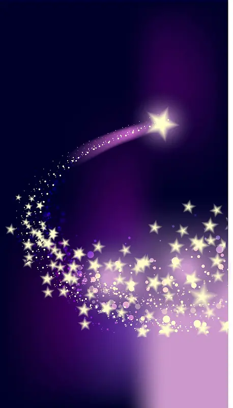 紫色闪烁的星星矢量背景图