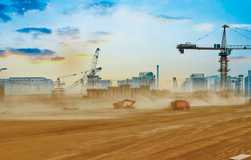 工地工程建筑泥沙背景