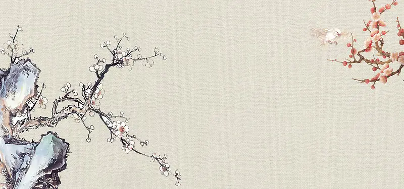 中国风水墨宣纸山水背景图