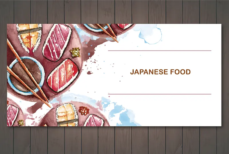 日本寿司特色食物海报背景素材