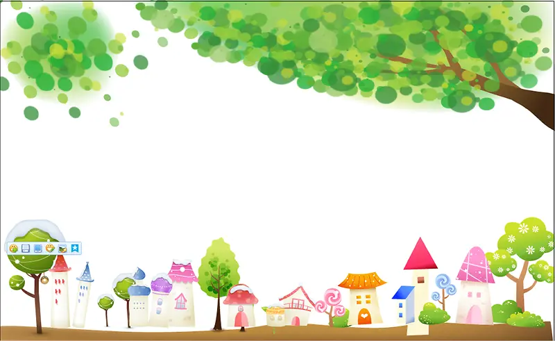 绿色大树儿童海报背景