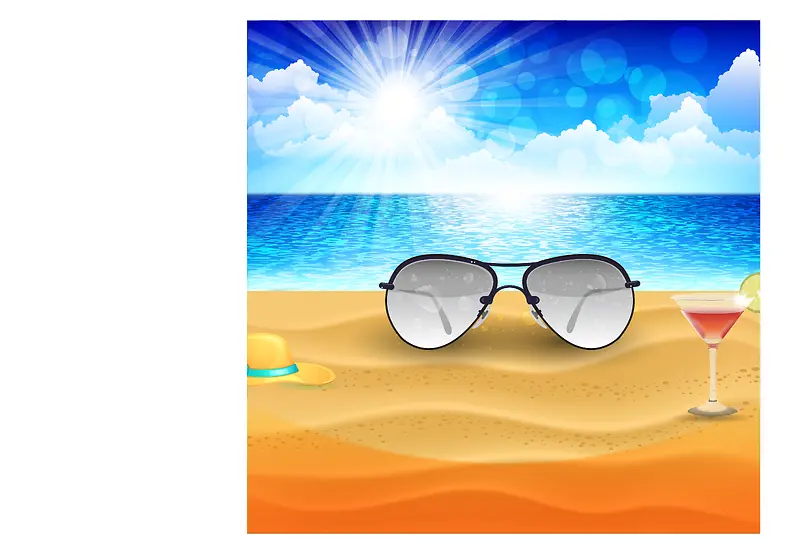 现代太阳眼镜海报背景素材
