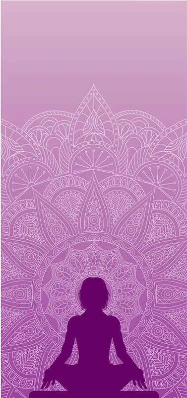 女人节紫色瑜伽海报背景