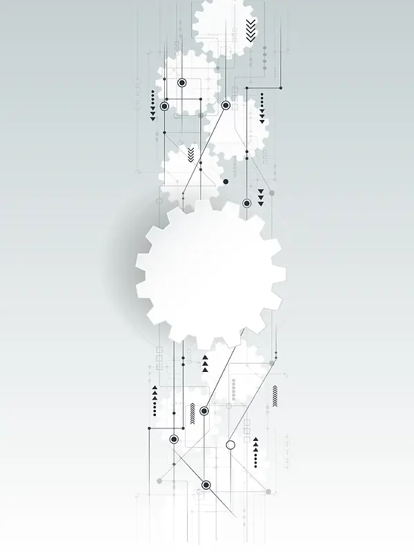 科技时尚信息齿轮机械海报背景