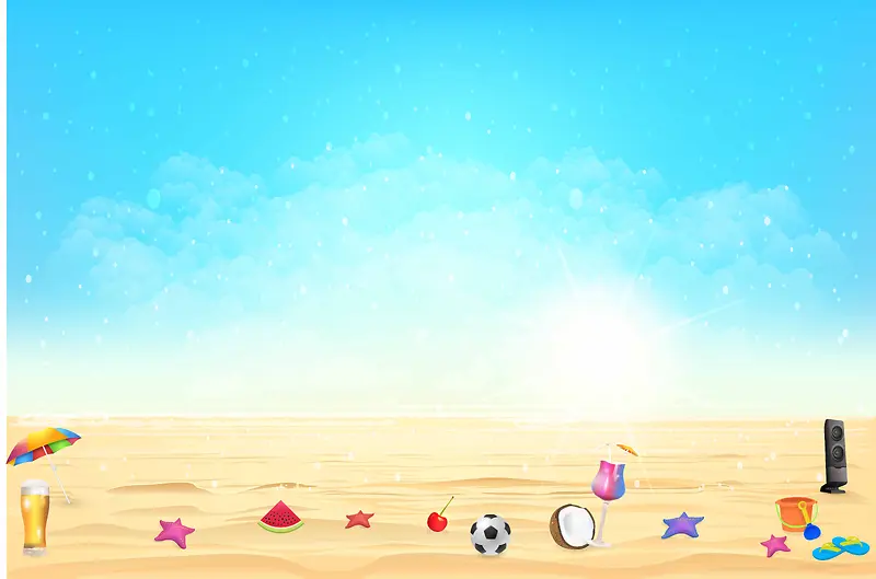 矢量夏季促销海报背景