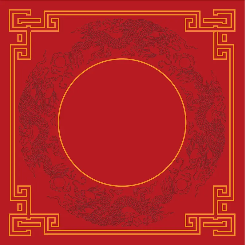 红色中式古典背景素材