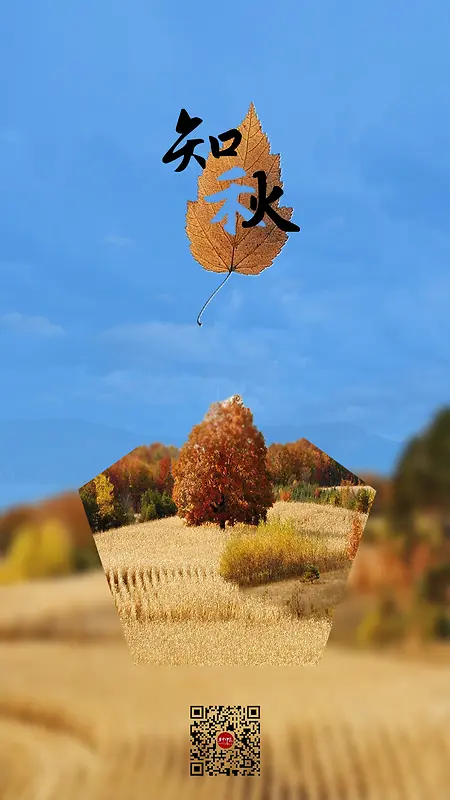 秋天的风景海报
