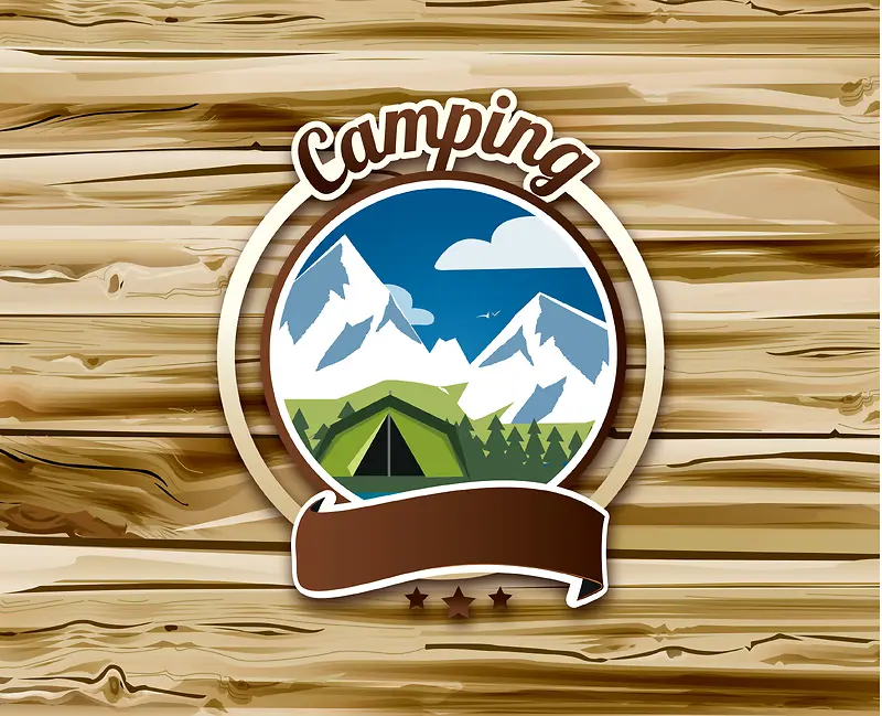 木板木纹纹理山峰logo背景素材