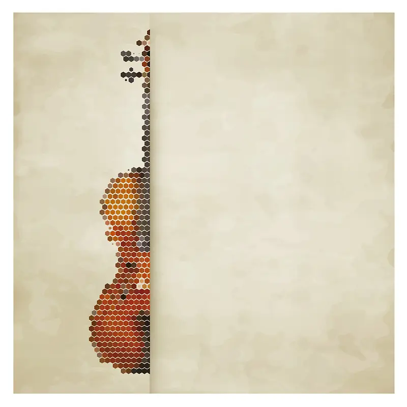 手绘颗粒小提琴质感背景素材