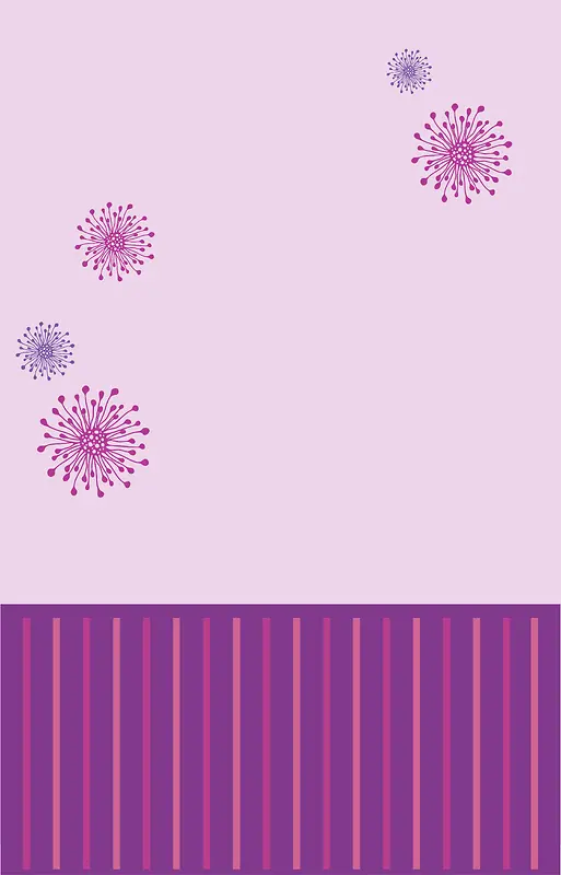 紫色花朵和线条背景素材