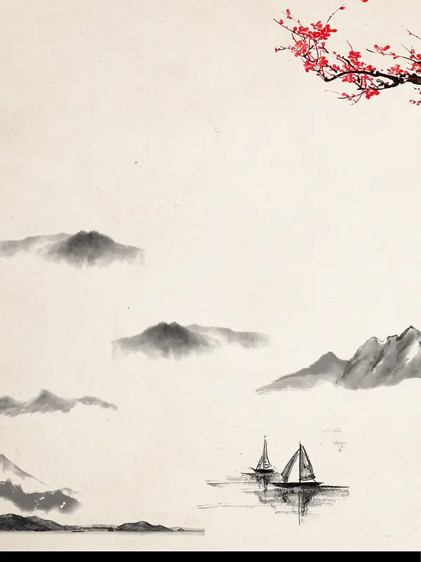 中国风5周年庆海报背景素材