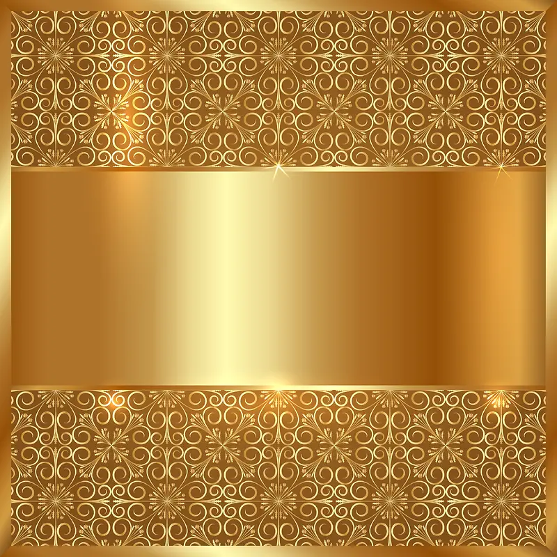 金色花纹几何质感背景素材