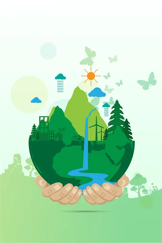 地球绿色环保海报背景