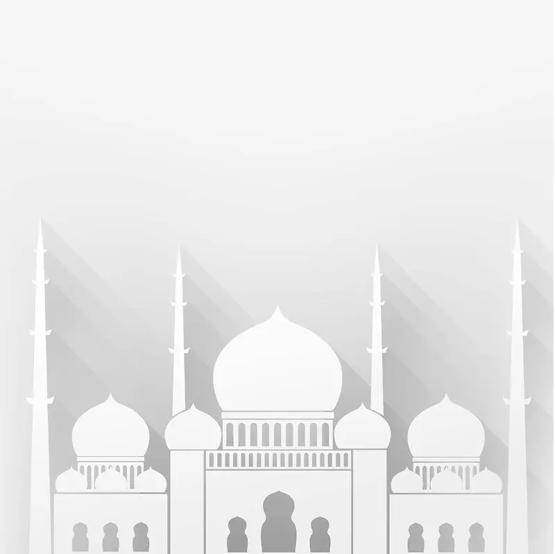 伊斯兰清真寺矢量图背景模板
