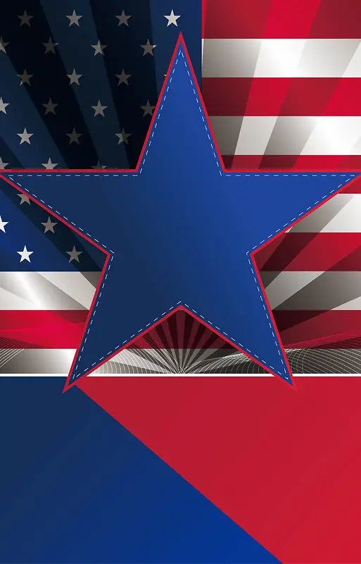 国旗上的五角星背景素材