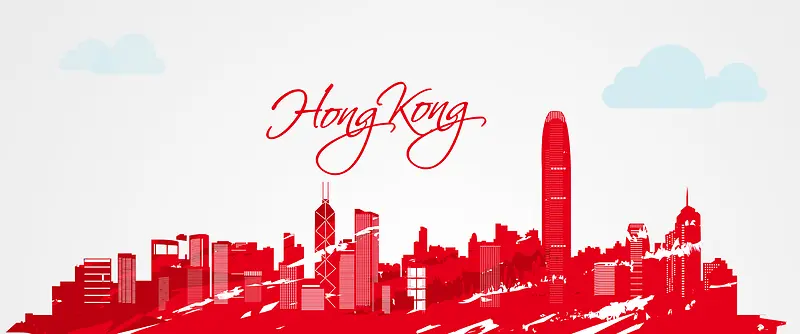 手绘香港旅游