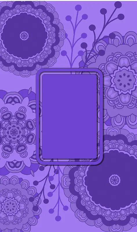紫色淡雅时尚花卉海报背景模板