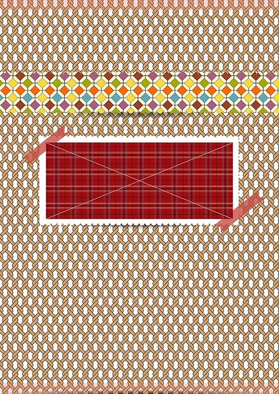 传统编织条纹底纹文本矢量背景