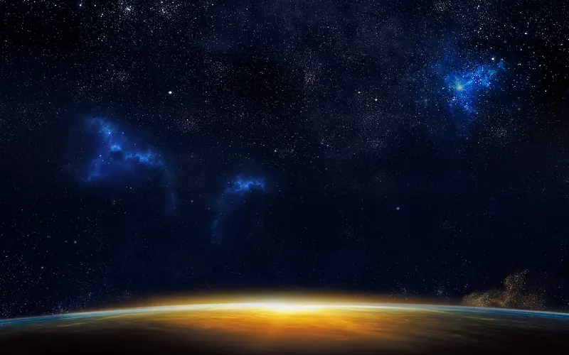 深色质感星空发光周年庆典海报背景素材
