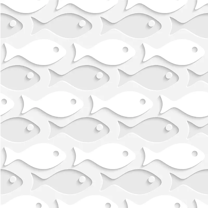 白色质感鱼形纹理背景