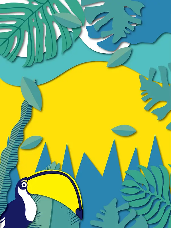 创意矢量卡通插画世界森林日背景