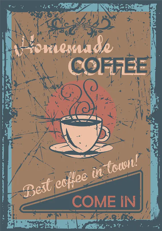 咖啡店复古海报