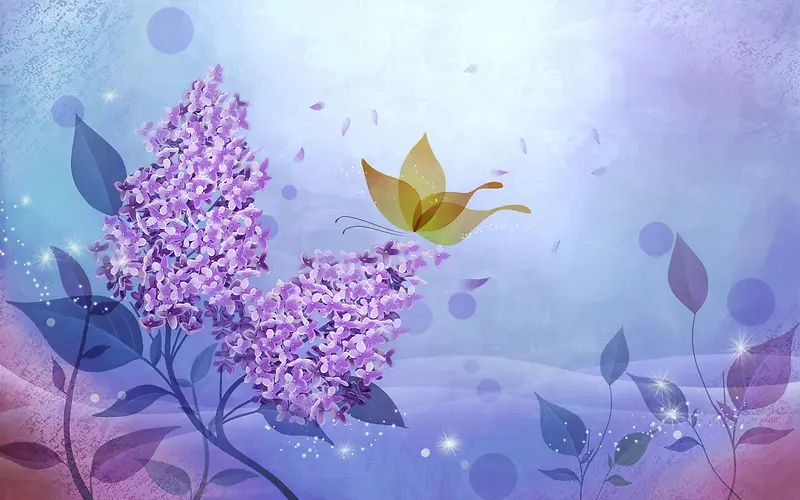 紫色花的背景素材