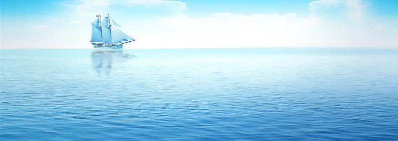 海面帆船背景图
