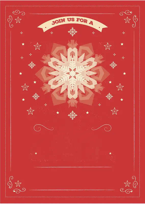 红色喜庆简约圣诞节海报