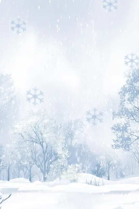 唯美冬天雪景下雪