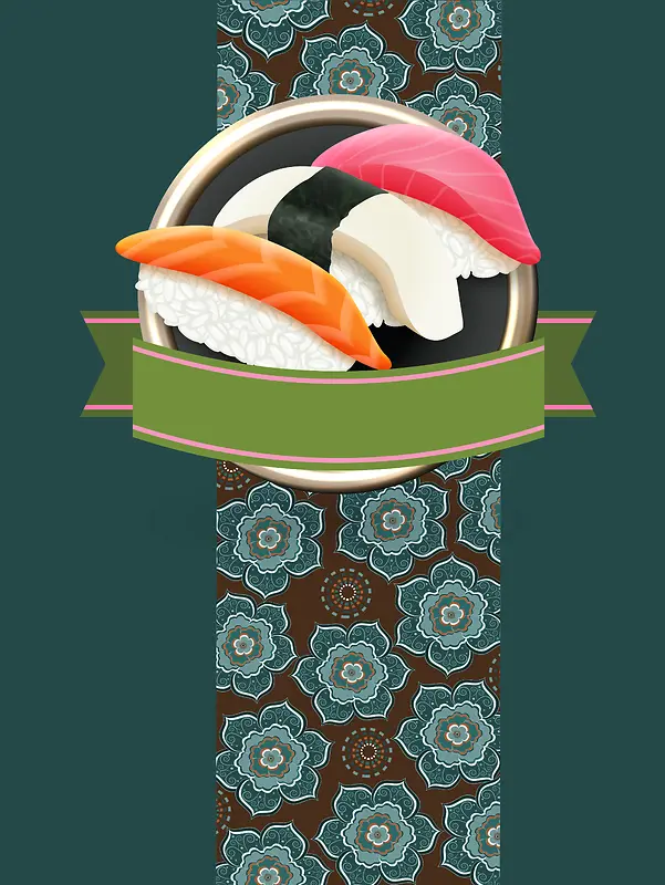 日本寿司美食宣传外卖背景素材