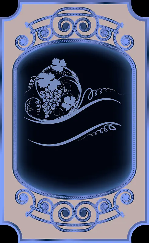 葡萄酒酒瓶标签背景