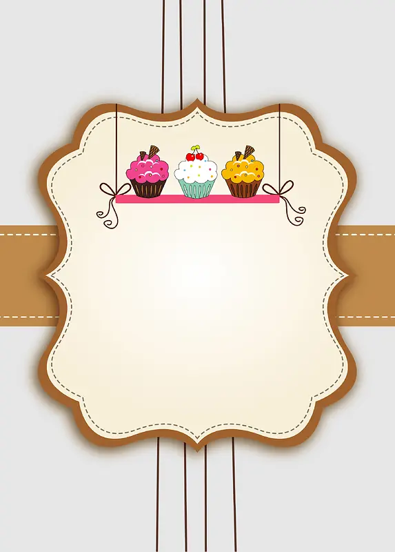 儿童生日可爱蛋糕海报背景