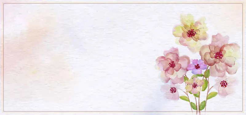 水彩质感底纹梦幻banner