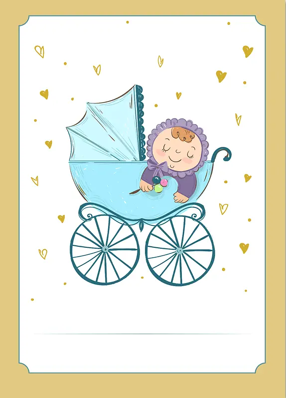 婴儿车婴幼儿用品海报背景素材