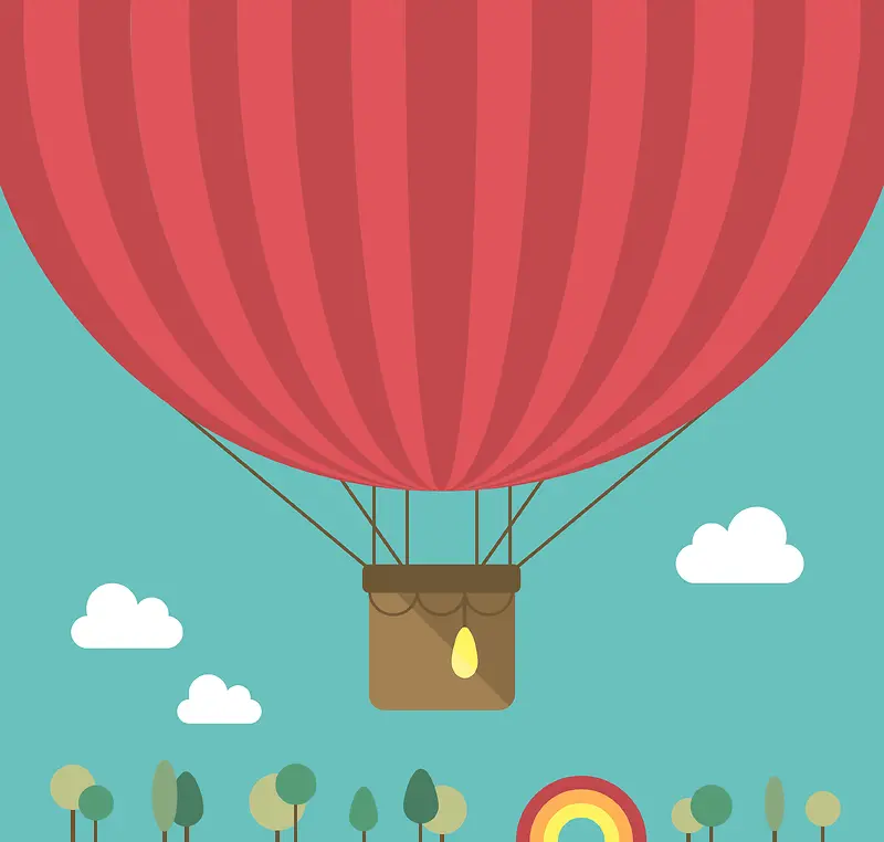 卡通热气球背景图