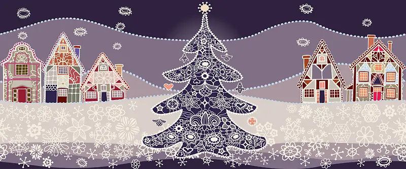 紫色圣诞树背景