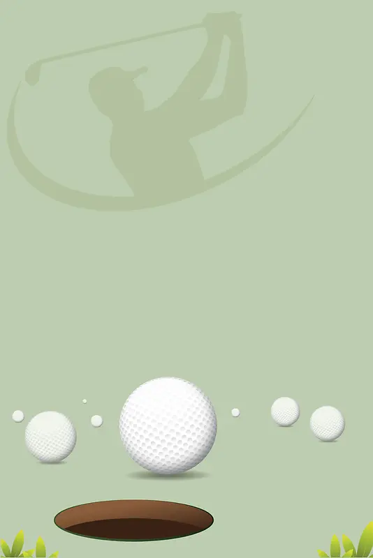 矢量高尔夫运动宣传海报背景